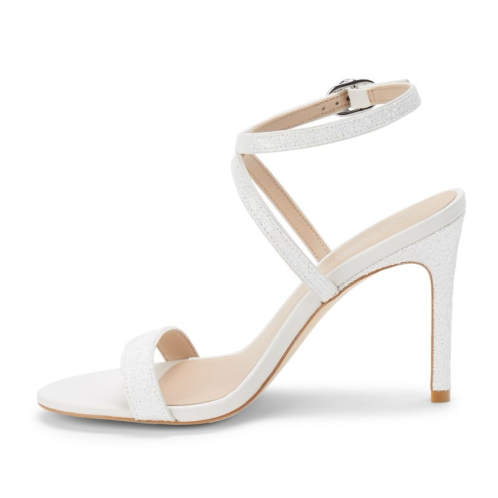 Elegant White High Heel Sandals